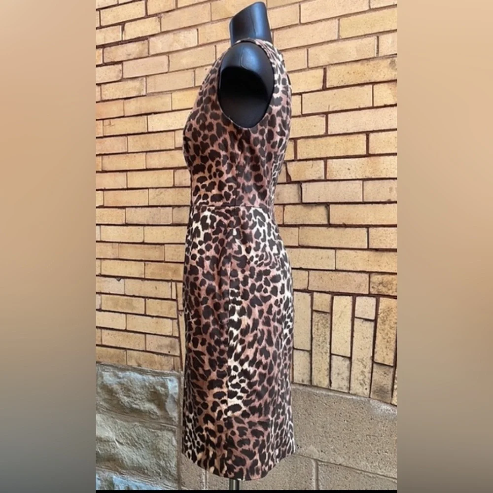 Michael Kors Leopard Print Sheath Dress Size 4